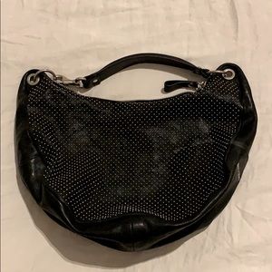 Jimmy Choo black studded Hobo Shoulder Bag